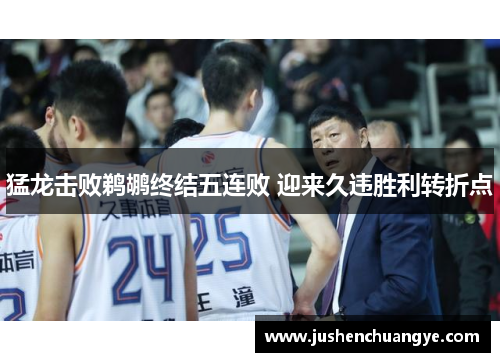 猛龙击败鹈鹕终结五连败 迎来久违胜利转折点